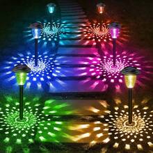 [Color Changing Solar Lights] 12 Pack Solar Pathway Lights | Outdoor Solar Yard Lights, RGB Color Changing+Warm White,600Mah, LED Solar Lights For Garden Path Backyard Christmas Lawn Landscape Decorative - Outdoor Solar Lawn Lights - 查看 6