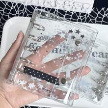 Bìa sổ tay M5 trong suốt hình ngôi sao, dùng cho sổ kế hoạch, nhật ký, sổ ghi chép học sinh. - Sách rời - Xem 7