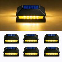 AIICRGB 12/8/6/4/2pack Solar Post Cap Light, Solar Fence, Black Deck Post Cap Light For Garden/Patio/Porch, Outdoor Column Light Solar Deck Light Suitable For 3.5x3.5 4x4 4.5x4.5 5x5 Garden Decoration (Warm Light) - Đen - Xem 15