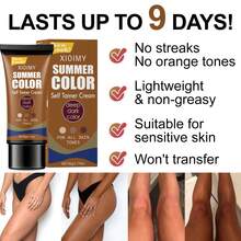 Xioimy 无日晒美黑身体油，深层滋润，不含酒精，富含维生素E，保湿不油腻，效果持久，打造古铜色光泽，适合所有肤质，夏季护肤，无日晒美黑产品 - 黃色 - 查看 2