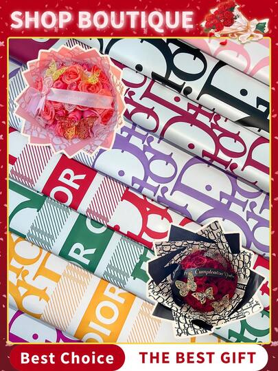 20Pcs Flower Wrapping Paper - Waterproof Floral Bouquet Wrapping Paper, Florist Supplies Packaging Paper For Wedding Birthday Gift DIY, Mother's Day