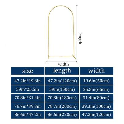 7.2ft Metal Wedding Arch Backdrop Stand, Suitable For Wedding Ceremony, Birthday Party, Bridal Shower, Photo Booth, Garden, Floral Balloon Arch Decor (Frame Only)
