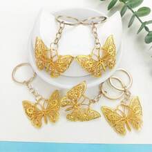 1pc Hollow Butterfly Insect Keychain, Delicate Metal Crafted 3D Pendant, Retro Artistic Accessory, Romantic & Practical Gift For Girlfriend/Best Friend Gifts For Mother, Father, Graduation, And Teacher - Multicolor - View 7
