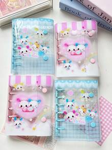 One A7 Size Transparent Single-Pocket Journal, Sticker Organizer, Sticker Book, DIY Journal, PP Material Transparent Inner Page Replacement Core, Large Capacity Portable Sticker Book, K-POP Photo Card Storage, Photo Album, Scrapbook, Shield Book, Sticker Book, Notebook, Budget Management Journal, Suitable For Back-To-School Supplies, Office Stationery, Etc. - 1 Set - View 2