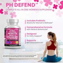 [Free Shipping]Clean Nutraceuticals Vaginal Probiotics For Women With Cranberry, D-Mannose, Prebiotics, PH Balance Support, Feminine Health, Urinary Tract Cleanse – Capsule Alternative To Gummies – 60 Count - 預設 - 查看 4