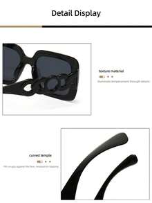 1副欧美复古猫眼框Y2K时尚眼镜，百搭休闲轻便PC材质时尚眼镜，适合所有季节 - 彩色 - 查看 4