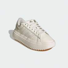 Adidas 女士 GRAND COURT PLATFORM 休闲低帮运动鞋 IH9111 - 米色 - 查看 5
