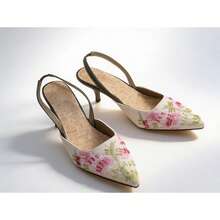 Women's Fashion Pointed Toe Elegant Embroidered Slip-On Soft Bottom Anti-Slip Stiletto Floral High Heel Pumps - Color - View 4