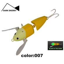 18g/82mm Multi-Section Floating Catfish Lure, Metal Wing Propeller Surface Bait, Can Add Glow Stick (Excluding Battery), Stable Swimming Posture, Targeting Catfish, Black Fish, Carp, Bass, Glow-In-The-Dark Fish Eye - Multicolor - View 7