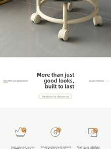 Universal Wheel Small Stool Acrylic Pulley Small Chair Movable Backrest Stool Household With Wheels Low Stool - Multicolor - View 4