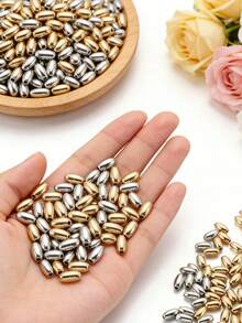 200-400pcs CCB Tube Beads, Acrylic Loose Beads, DIY Jewelry Making Materials For Necklace, Bracelet, Earrings, Handmade Beading Accessories - DIY - View 2