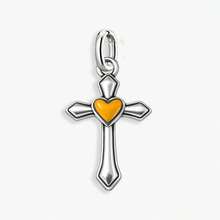 1pc Minimalist Unique 925 Sterling Silver Heart Faith Growth Cross Pendant, Delicate Jewelry Gift For Women & Men - Set 5 - View 14