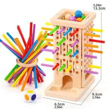 Tabuleiro de Quebra-cabeça 2 em 1 para Crianças, Inclui Lápis de Cor, Brinquedo Interativo Pais-Filhos, Jogo de Integração Sensorial, Brinquedo de Quebra-cabeça, Jogo de Pensamento Lógico, Exercício de Coordenação Motora, Combinação de Cores, Brinquedo Interativo Familiar - Multicolorido - Visão 3
