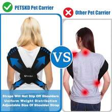 Dog Front Carrier Backpack For Small Pet With Adjustable Cross Shoulder Straps Hands Free Puppy Legs Out Chest Carriers For Hiking Cycling Vet Black M - 黑色 - 查看 3