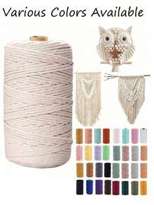 EDCUEBE7 2mm*100m Lace Rope, Thick Natural Woven Rope, 4-Strand Braided Rope, Suitable For Wall Decor, Clothes Rack, DIY, Home Decor, Gift Packaging - 2mm100 Meters - View 2