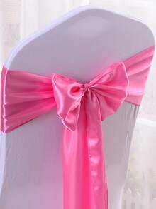 1pc Satin Ribbon Sash, Wedding Party Chair Back Decoration, Bow Tie Chair Strap - 1PC - View 25