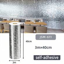 1 Roll, Measuring 118.11 Inches * 15.75 Inches (300 Cm * 40 Cm), 3D Mosaic Self-Adhesive Wallpaper, Which Can Be Peeled And Pasted Immediately, Removable, Made Of PVC Vinyl Material, With Mirror Reflection Texture. Suitable For Bathroom Walls, Bathroom Waterproof Barriers, Kitchen Backsplashes, And Living Room Background Wall Decoration - Mosaic - View 13