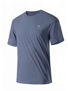 Men's Short Sleeve T-Shirt, Lightweight Breathable Quick-Dry T-Shirt, Outdoor Sports Tops - Rock Blue - View 6