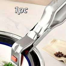 1/2个装不锈钢防烫夹 | 厨房餐具蒸笼夹，耐高温，符合人体工学手柄 - 轻巧易用，适用于空气炸锅、蒸笼和烤箱 | 厨房烹饪必备 - 查看 11