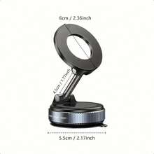 Support de téléphone de voiture réglable avec ventouse magnétique, ventouse à vide, aimant N52 puissant, support rotatif à 360° pliable pour salle de gym, salle de bain, tableau de bord de voiture et bureau, support magnétique universel puissant pour iPhone Android. Cadeau pour la fête des mères, cadeau d'anniversaire - Noir - Voir 4