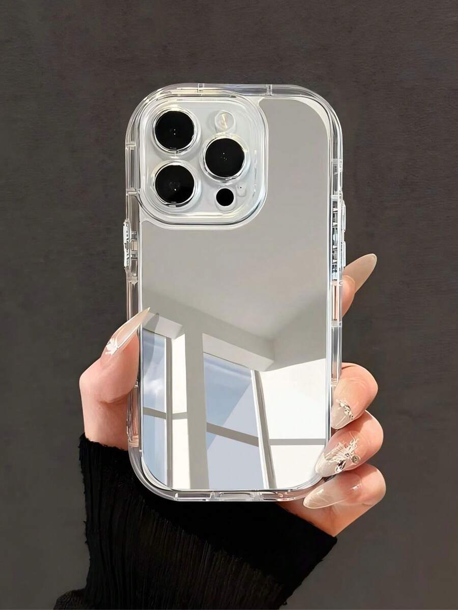 Acryl Spiegel Soft Handyhülle, minimalistisch kreative transparente Handyhülle, geeignet für iPhone 17 Pro Max/17 Pro/17 Air/17/16 Pro Max/16/16 Pro/16 Plus/16e/15/15 Pro Max/15 Pro/15 Plus/11/12/13/14 Pro Max/XS/XR/11 Pro/11 Pro Max/12 Pro/12 Pro Max/13 Pro/13 Pro Max/7 Plus/14 Pro/14 Pro Max/14 Plus/7 Plus/8 Plus/8/SE2 - Transparent - Übersicht 1