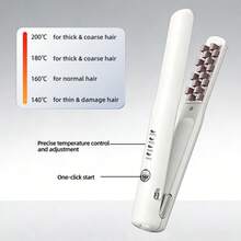 Wireless Charging Hair Straightener, 2-In-1 Curling Iron, USB Hair Straightener, Mini Portable Curling Iron With Volumizing Function. - 查看 4