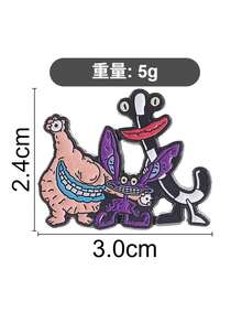 1 Ghim cài áo hình quái vật Krumm & Oblina, huy hiệu kim loại thời trang, ghim cài áo, phụ kiện trang sức, quà tặng tốt nghiệp không thể thiếu. - Nhiều màu - Xem 4