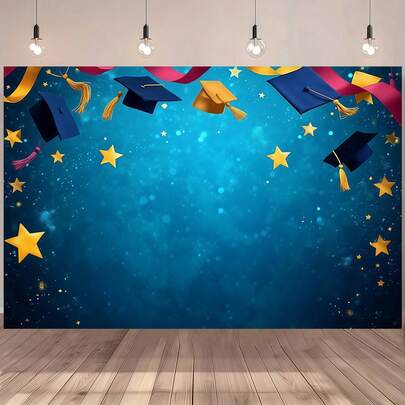 1 Party Banner, Graduation Party Background Multifunctional Banner, Suitable For Holiday Parties, Home Decoration And Studio Props, Holiday Decoration, Graduation Ceremony, Family Activities, Photo Props