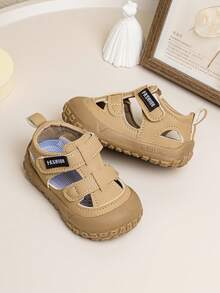 幼儿男女童软底凉鞋，舒适百搭防滑休闲夏季鞋 - 卡其色 - 查看 2