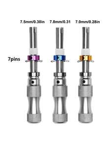 Bộ dụng cụ mở khóa ống 7 chốt cao cấp 3 chi tiết dùng cho khóa móc, dụng cụ mở niêm phong. - Hình ống - Xem 2