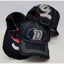 Serie de Gorras de Béisbol de Estilo Retro Desgastado de DANDY CLUB (Negro) - Negro - Ver 1