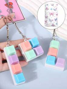 1/2/3/5pcs Stress Relief Keyboard Key Chain, Comes With Gift Bag, Fidget Toy With Sound Effect, Party Favor Filler, Stress Relief Toy, Pressure Relief Toy, Finger Toy, Anti-Stress Toy, Keychain, Finger Keychain, Finger Keyring, Ideal Gift For Birthday, Halloween, Christmas, Party Favor, Halloween Decor, Suitable For ADHD, Christmas Stocking Stuffer - Multicolor - View 20