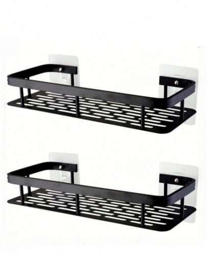 [No se requiere perforación] Estantería de baño de gran capacidad montada en la pared | Instalación sin perforación, ahorro de espacio, fácil de instalar | Estantería colgante para baño y cocina, puede almacenar artículos de tocador, cosméticos y necesidades diarias