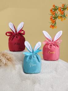 Personalized Mini Cute Cartoon Rabbit Bag, Easter Basket, Candy Bag, Easter Gift, Gift, Easter, Rabbit Bag, Easter Small Bag, Gift Bag. Suitable For Parties, Daily Use And Outings. - Multicolor - View 4