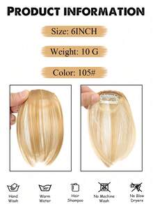Hairbangs Air Bangs Clip-On Wig Without Temples, Synthetic Straight Bangs, High-Temperature Fiber Wig Bangs - Black - View 7