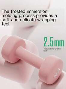 一套哑光塑料哑铃,适合力量训练和瑜伽,铸铁材质,男女通用,居家和健身房的理想之选,防滑手柄,轻便易携,增强肌肉力量,多种尺寸可选,是体操运动员、圣诞节、新年、情人节、开学季的完美礼物 - 彩色 - 查看 6