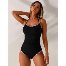 2026 New 2 Piece Swimsuit For Women With Cover Up Skirt - Halter Bathing Suits Starfish Print Swimwear Sets - Beach Pool Vacation Summer Outfit - 黑色 - 查看 2