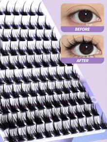 MAANGE 120pcs Cartoon Anime False Eyelashes, Anime Cosplay Personal False Eyelashes, Japanese Eye Makeup Tools, Cluster False Eyelashes, Suitable For Daily, Travel, Party, Cosplay - CC - View 6