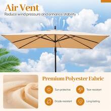 8 X 8 FT Offset Cantilever Patio Umbrella Square Hanging Outdoor Market Umbrella - A - 查看 2