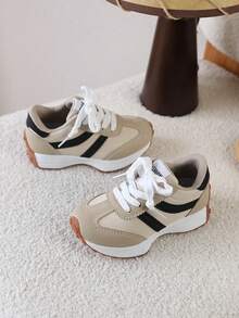 1 Pair Spring/Autumn New Versatile Durable Kids Sports Shoes - Beige - View 6