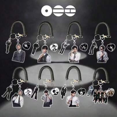 Acrylic Double-Sided Decorative Keychain Backpack Pendant