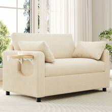 Futons - Beige + Corduroy + 2 Seat - View 5