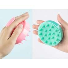 硅胶洗发按摩梳，家用头皮清洁刷，日式干湿两用按摩梳 - 洗頭按摩刷 - 查看 5