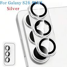1 buah Pelindung Lensa Kamera Paduan Aluminium untuk Samsung Galaxy S26Ultra / S26 / S26+ Anti-Jatuh Kaca Tempered Logam Penutup Kamera Belakang Pelindung Lensa Kamera Hitam Perak Biru Ungu Pelindung Lensa Armor - MultiWarna - View 6