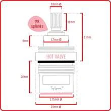Franke Olympus Spring Replement Bushes & Valves Cartridge Spares Combination - B - View 5