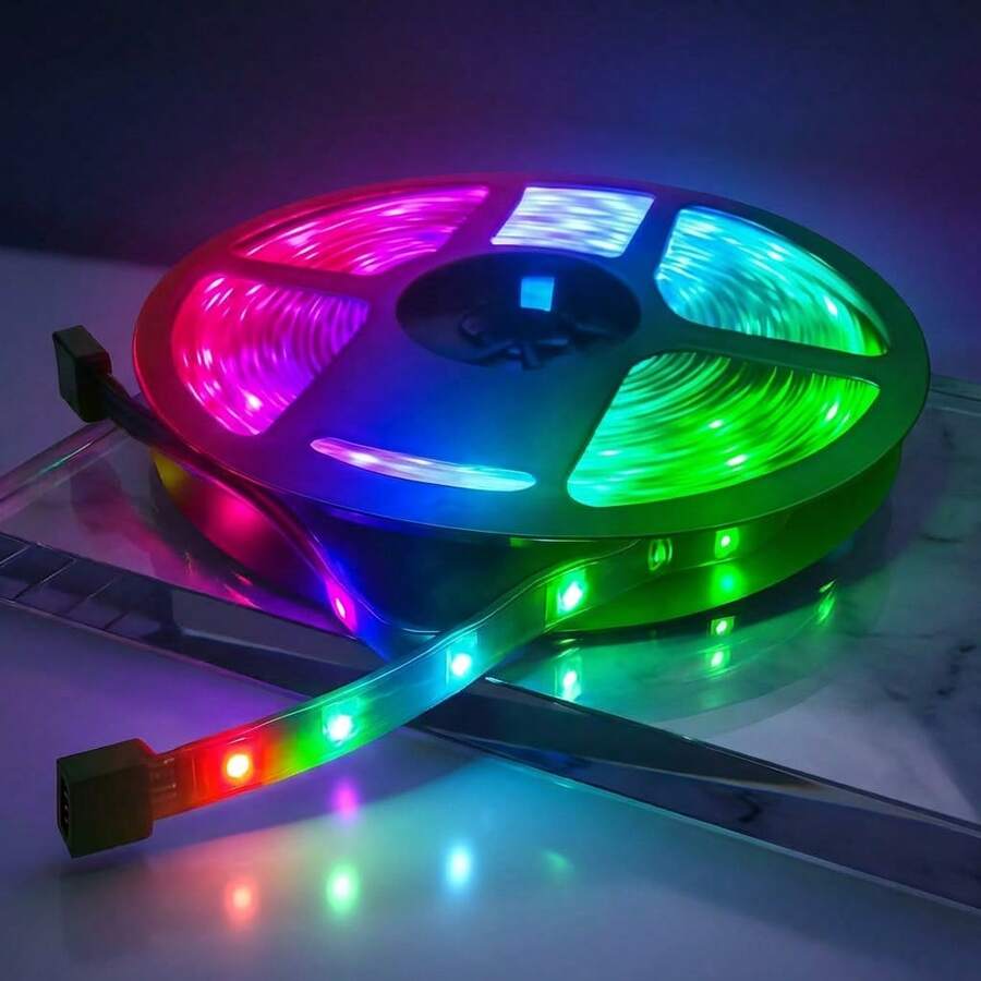 Tira de Luz LED Multicolor Flexible para Decoración de Espacios - Tipo de Enchufe B USA (110-127V) - Ver 1