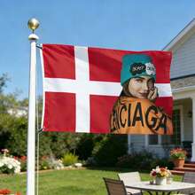 Customized Danish Flag, Personalized Image/Photo/Logo Flag, Easy Image Upload, Custom Indoor/Outdoor Decor Gift, Durable, Decorative, Reusable, Exquisite, Perfect For Outdoor, Garden Decor, Suitable For All Seasons, Suitable For Home Gift, Suitable For Anniversary, Personalized Gift, Flag Pole Not Included - Multicolor - View 5
