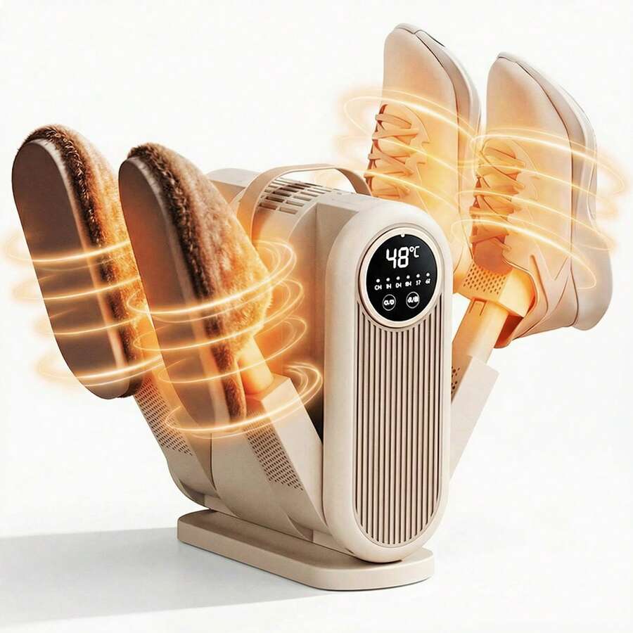 Secador De Zapatos Botas Eléctrica Plegable Con Luz UV Temperatura Control y Temporizador - Tipo de Enchufe A USA (110-127V) - Ver 1