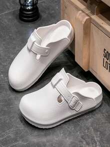 1 Pair Summer Slip-On Sandals, Casual Outdoor Wear Unisex Closed Toe Slippers, Non-Slip Durable Fashion Slides - Multicolor - View 28