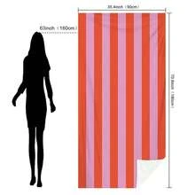 1pc Classic Striped Ultra-Soft Microfiber Beach Towel - Super Absorbent, Quick Dry, Large Bath Towel For Summer Beach, Pool And Home Use, Rectangular Beach Blanket - Style13 - View 12